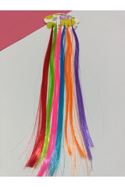 AKSESUARIM Rengarenk Unicorn 6lı Takma Saç Tokası Kırmızı,yeşil,pembe,mavi,tu...