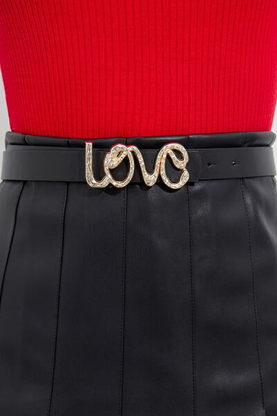 Cool & Sexy Women's Black Snake Buckle Belt BE674