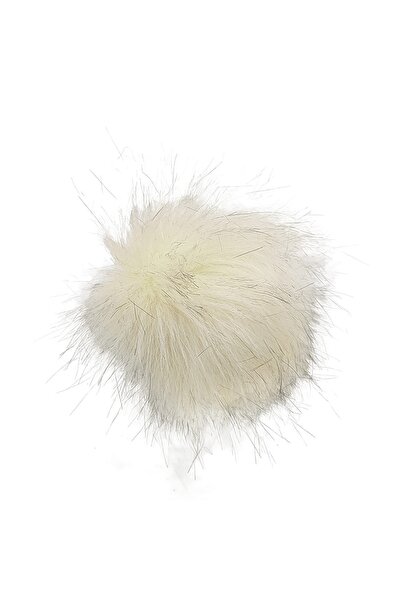 Asel Hobi Tasarım Kırçıllı Krem Şapka Ponponu