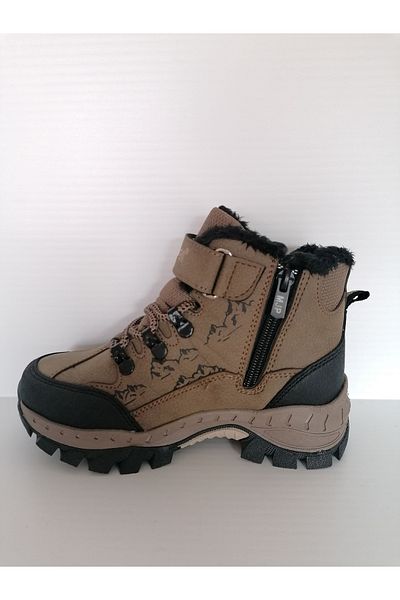 SOLMAZ Детски ботуши Mj Black Mink с цип отстрани