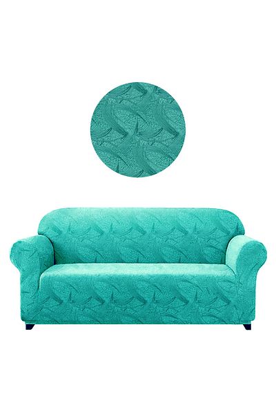 elgeyar Flexible Jacquard 3 Seater Sofa - Coffee Patterned, Skirtless