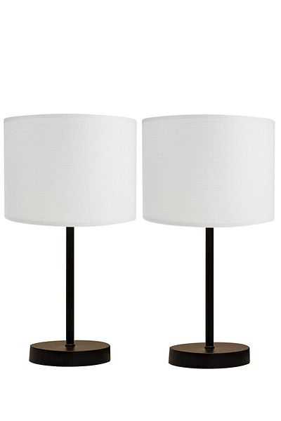 EvLight 2-Piece PVC White Hat Black Lampshade