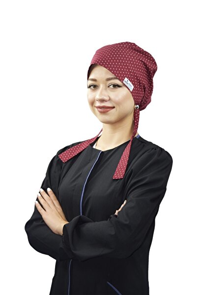 Nur Ortopedi Tesettür Bordo Yıldız Doktor Hemşire Hastane Aşçı Cerrahi Tesett...