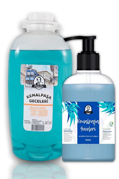 Özcan Bey 2 Liter Kemalpaşa Nights Liquid Soap + 500ml Kemalpaşa Nights Advantageous Liquid Soap Set