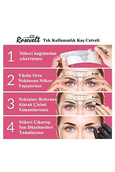 ROSEVELT Disposable Eyebrow Measuring Ruler (Pack of 50)