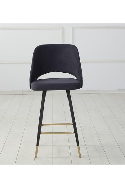 Pİ MOBİLYA 1 Adet Alice Bar Taburesi - Mutfak Sandalyesi - Silinebilir Babyfa...