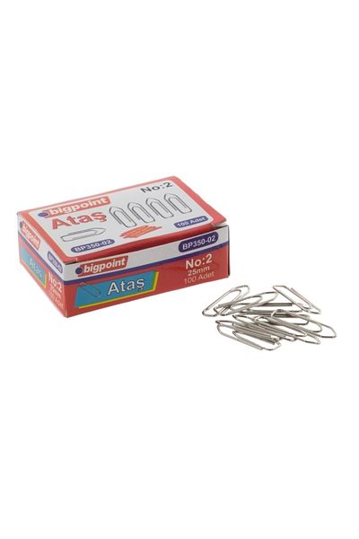 Bigpoint Nickel Paper Clip No:2 (25mm) Box of 10
