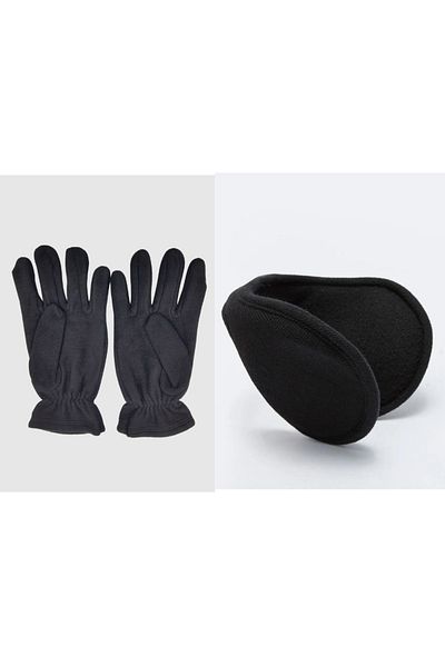 sebura Polar Unixex Χειμερινά Γάντια και Ακουστικά Super Double Fleece Σετ