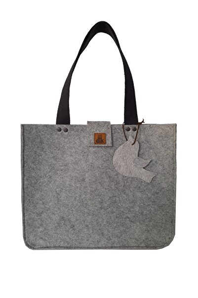 dilekolay حقيبة كتف كبيرة الحجم - حقيبة بتصميم خاص - أساسية - رمادية - 40 × 3...