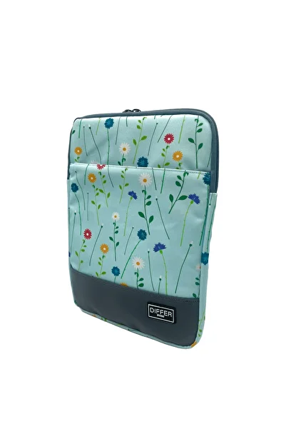 Differ Studio 13-14'' Inch Light Baby Blue-flower Waterproof Laptop/Macbook/notebook Case/bag