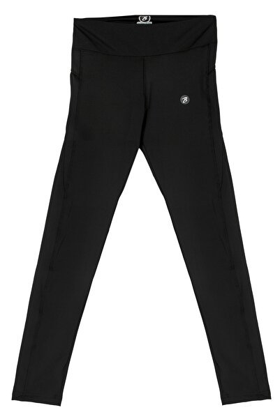 BSM Women's Black High Waist Seamless Zippered Mini Pocket Detailed Sports Leggings