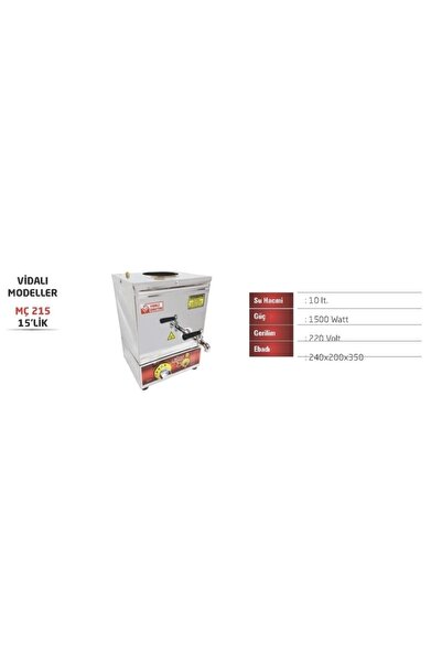 Mizan Çay Semaveri Çay Kazanı 10lt Elektrikli 1 Hazneli (DEMLİK DAHİL DEĞİLDİR)