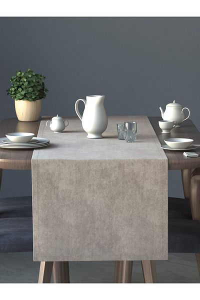 Perle Velvet Textured Stone Color Daily Series Runner 40 X 140