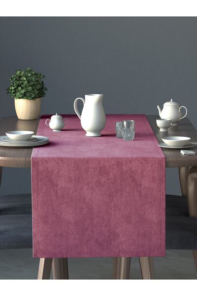 Perle Kadife Dokulu Gül Kurusu Rengi Daily Series Runner 40 X 140