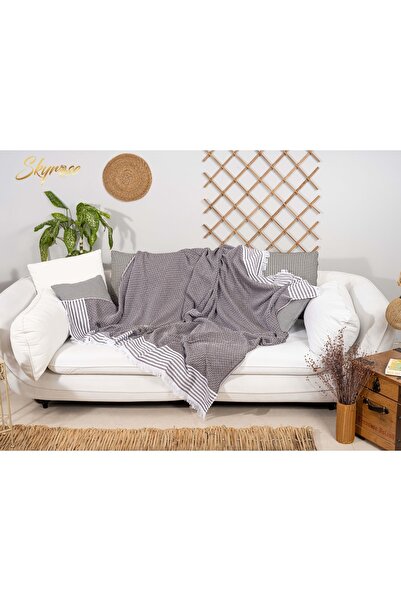 Skyrose Натуральний бавовняний чохол для дивана 170 X 210 Ковдра для дивана Коричневий