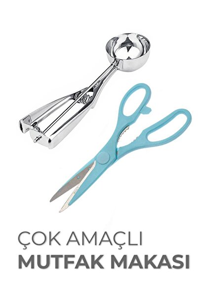 Sekiz8 ملعقة كوكيز آيس كريم ومقص دجاج خضار للمطبخ