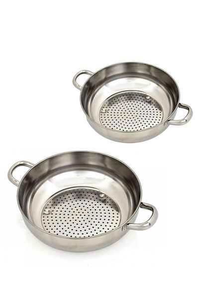 Abant Stainless Steel Handled Strainer Colander And Steamer 2 Pieces