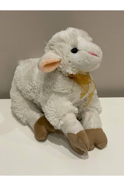 BENİMOLMALI Orta Boy Kuzu Peluş Oyuncak, 25x23 Cm Boyutunda Kuzu Oyuncak, Pel...