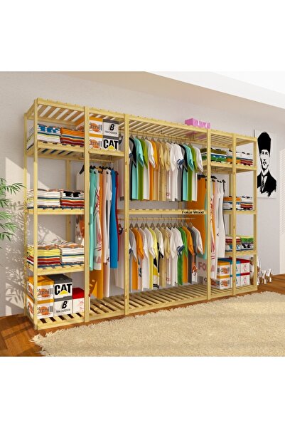 Fokai Wood Quinte - Sektörün En Büyük Açık Ahşap Gardırop Tasarımı