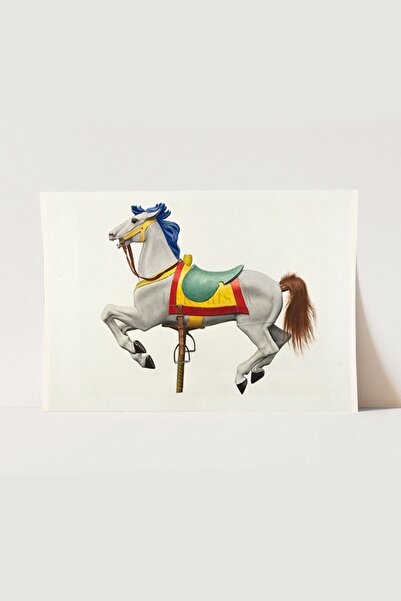 HOME DEKORİSTA Vintage At Poster, Galeri Duvarı, Sanatsal Baskı