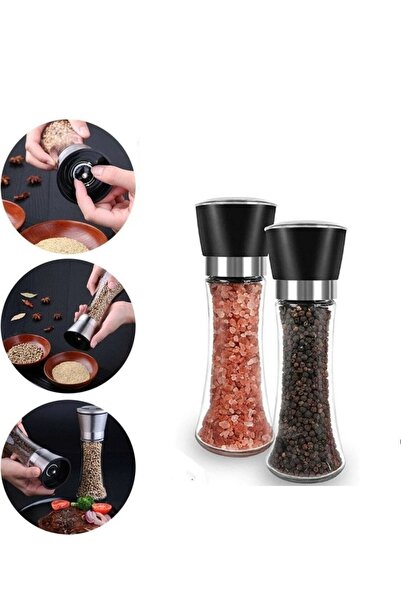 Fenusa 2 Adet Kalınlığı Inceliği Ayarlanabilir Seramik Bıçaklı Karabiber Tuz ...