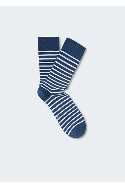 MANGO Man Gestreifte Baumwollsocken