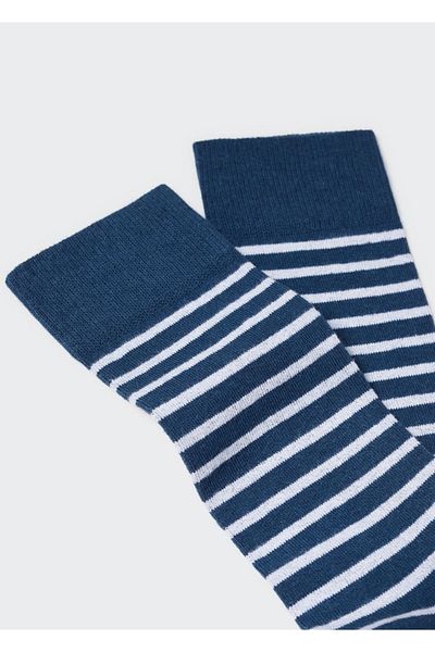 MANGO Man Gestreifte Baumwollsocken