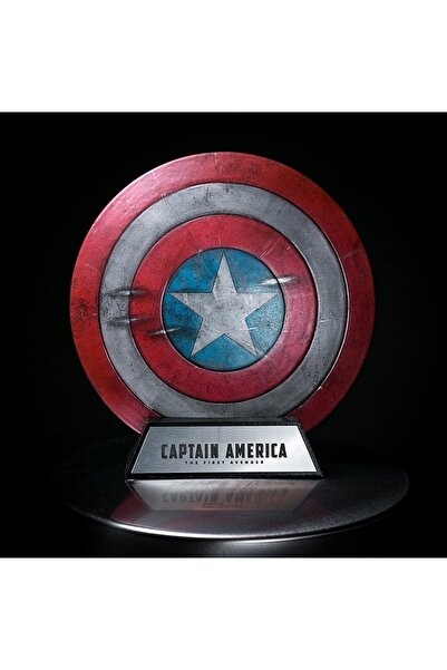 TuransoyCraft Captain America Kalkanı Standlı (19 Cm Çap Genişlik)