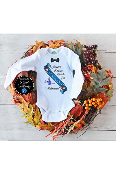 Baby&Baby Uzun Kollu Isim Yazılabilir Sünnet Oldum Tuğralı Pamuklu Organik Ba...