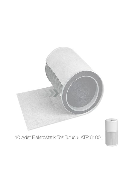 FAF FİLTRE 10 Adet Arçelik Ar Atp 6100 Hava Temizleyici Filtre Üstü Toz Tutucu