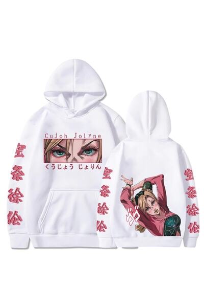 GALASHOP سترة بغطاء للرأس من Cujoh Jolyne Cloth Jojo Bizarre Adventure Anime ...