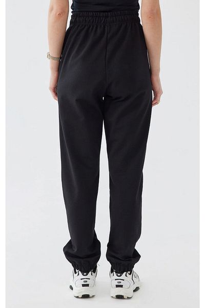BSBSPOR Γυναικείο μαύρο oversize βαμβακερό παντελόνι Jogger