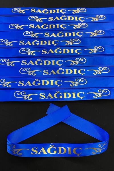 ZEYMERADE Mavi Sağdıç Kol Kurdele Bileklik Bant, Kına Gecesi Düğün Bride Bekarlığa Veda Söz, 1 Adet