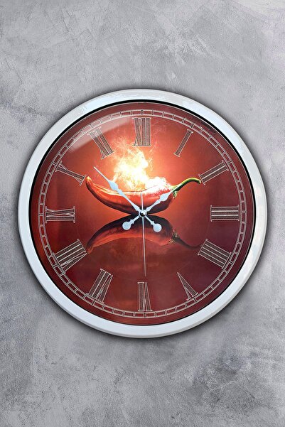 Kasva Concept هدية ساعة حائط مطبخ معدنية بيضاء مقاس 40 سم