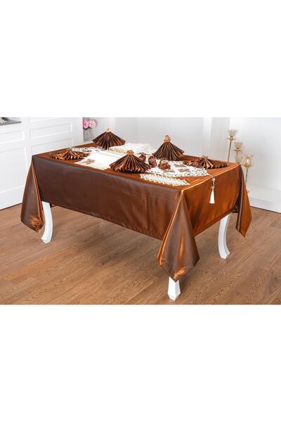 Finezza Afife Velvet Cream Coffee Tableware Set for 8 Persons 160x230 Cm 34 P...