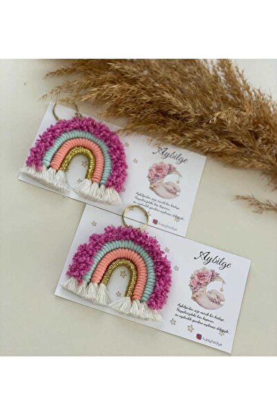 FN 20 Adet Makrome Gökkuşağı Hediyelik Anahtarlık Doğum Hediyeliği