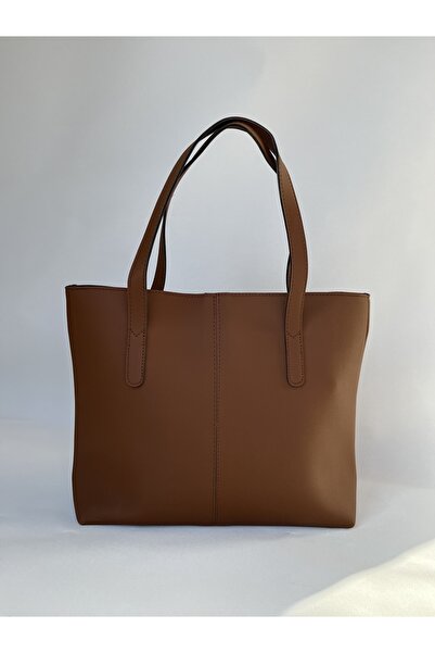 melecco Kadın Kahverengi Evrak Okul Iş Çantası Omuz Çantası Büyük Geniş Günlü...