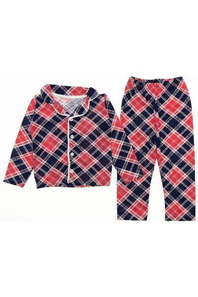 dolaş kids 65-94-22 Square Plaid Pajama Set