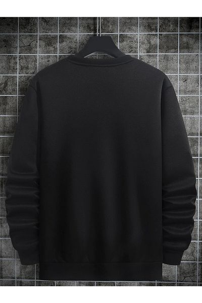 Mythologie Απλό φούτερ Unisex Oversize Μαύρο Crew λαιμόκοψη