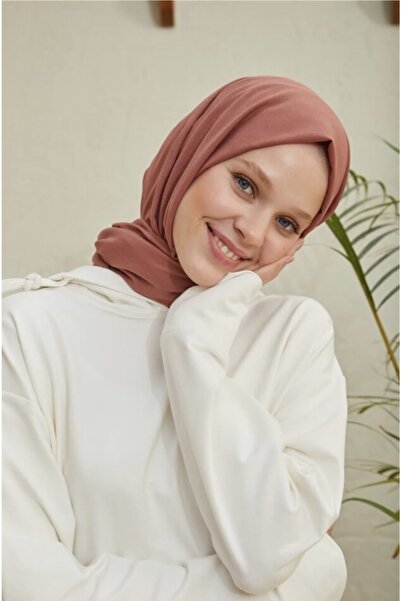 Mides scarf Hijab Cotton Crash Jazz Shawl Model-Red Brown