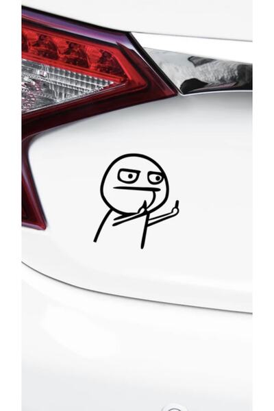 Teknik Reklam سيارة السيارات ملصق مضحك الكرتون الاصبع الأسود