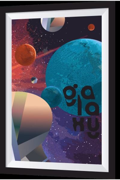 Hayat Poster Pictură din lemn cu aspect artistic al galaxiei spațiale