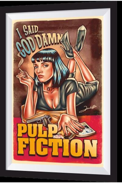 Hayat Poster Pulp Fiction Cadru artistic Aspect Pictură din lemn