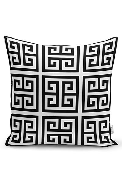 Realhomes Față de pernă cu design special, cu două fețe, cu motiv de artizanat, imprimat digital, decorativ, tricotat Raschel.