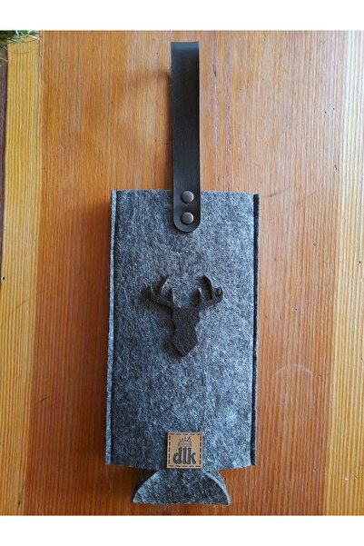 dilekolay Şişe Taşıma Çantası - Hediyelik Şarap Şişe Çantası - Parti Hediyelik Şişe Kılıfı - Geyik