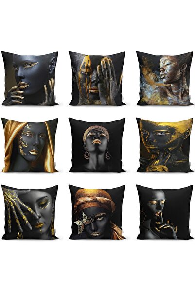 Realhomes Çift Taraflı Siyahi Kadın Tasarımlı 3d Dijital Baskılı Modern Raşel...