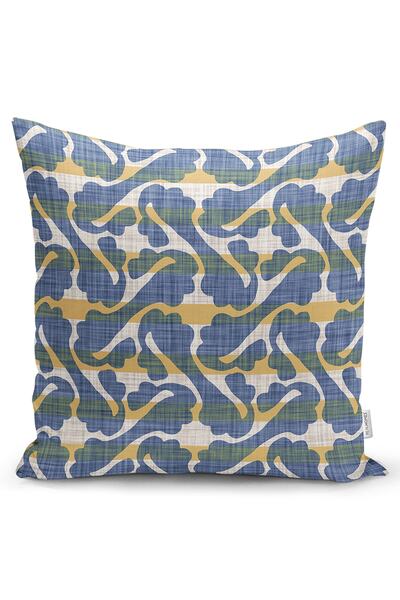 Realhomes Double Sided Brown Jeans Striped on Gray Background Decorative Raschel Knitted Pillow Case