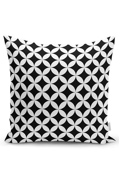 Realhomes Husă de pernă tricotată decorativă Raschel, cu motive geometrice circulare, cu două fețe