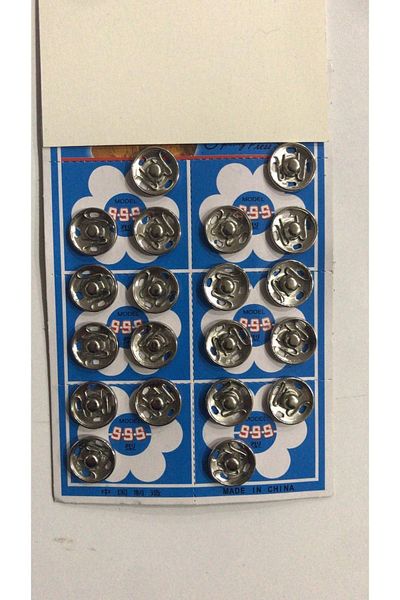 MASAL TUHAFİYE Snap Button Silver Size 22 5 Pieces