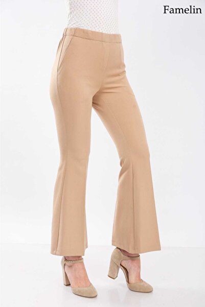 Famelin İspanyol Paça Beli Lastikli Pantolon